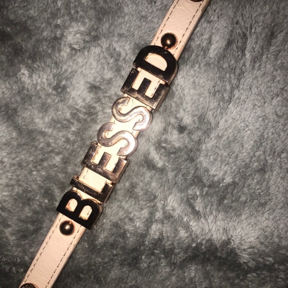 BCBG Rose Gold Word Bracelet - Picture 3 of 4